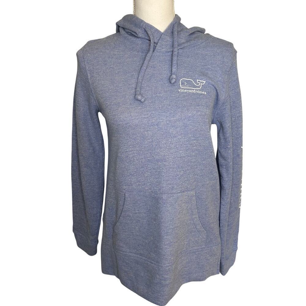 Vineyard Vines women's blue french terry lightweight logo hoodie size XS